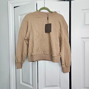 NWT Gentle Herd 100% Cotton Sweater in Camel Size S